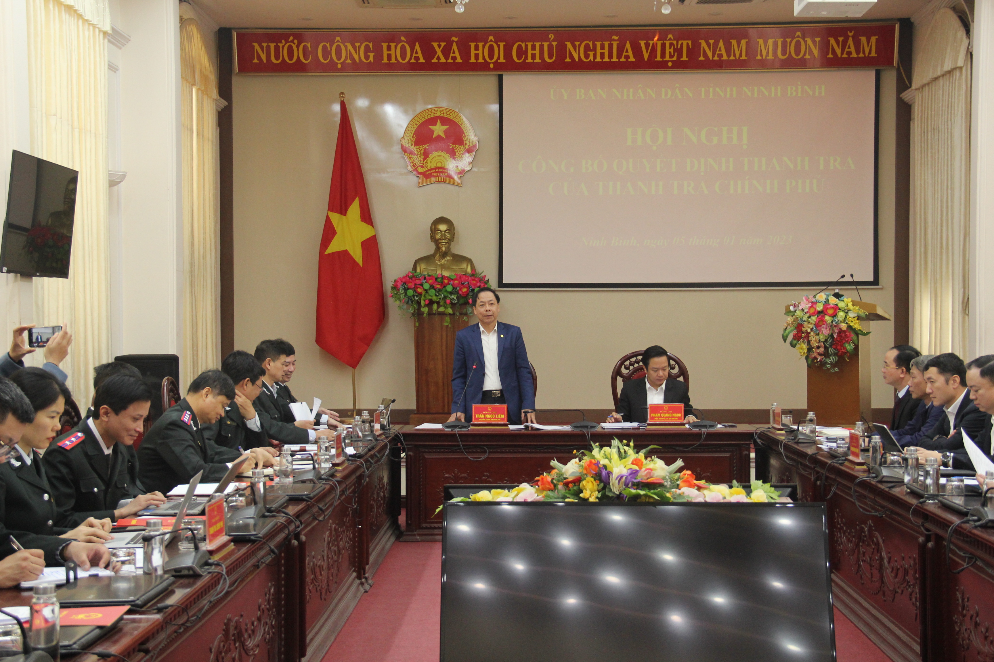 Công bố Quyết định thanh tra tại UBND tỉnh Ninh Bình
